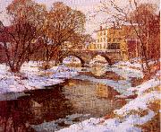 Mulhaupt, Frederick John Choate Bridge, Winter oil on canvas